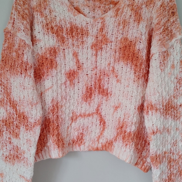 Anthropologie Pilcro Christian V-Neck Sweater Knit Size Medium Tie Dye - Picture 10 of 16